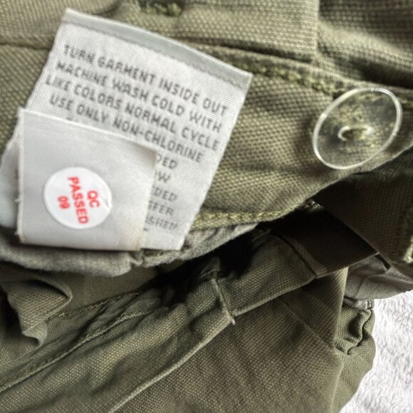 Torrid First at Fit Womens Olive Paperbag Canvas Crop Pants Size 0 Stretch New - Picture 5 of 10